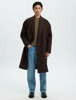 Selected SLHROSS LS KNIT STRUCTURE CREW NECK NOOS - Rundhalsad| Stickat