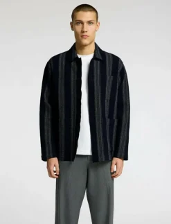 Selected Overshirts|SLHTONY WAFFLE STRIPE OVERSHIRT - Jackor & rockar