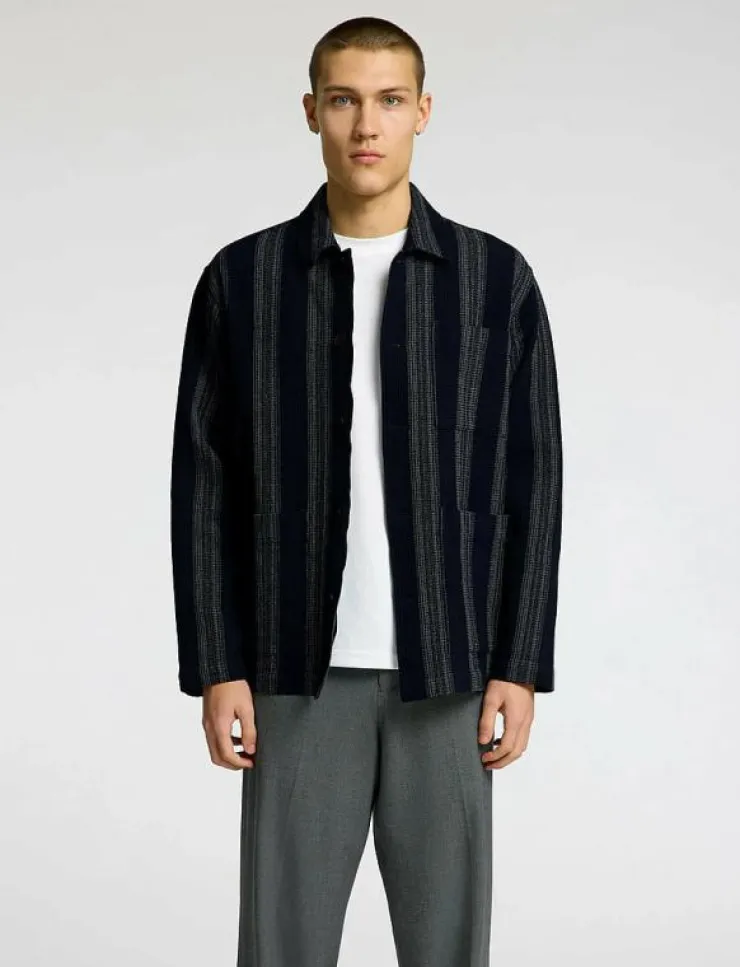 Selected Overshirts|SLHTONY WAFFLE STRIPE OVERSHIRT - Jackor & rockar