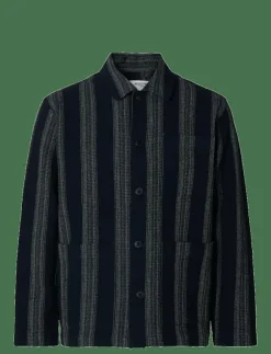 Selected Overshirts|SLHTONY WAFFLE STRIPE OVERSHIRT - Jackor & rockar