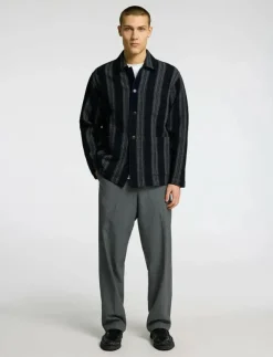 Selected Overshirts|SLHTONY WAFFLE STRIPE OVERSHIRT - Jackor & rockar
