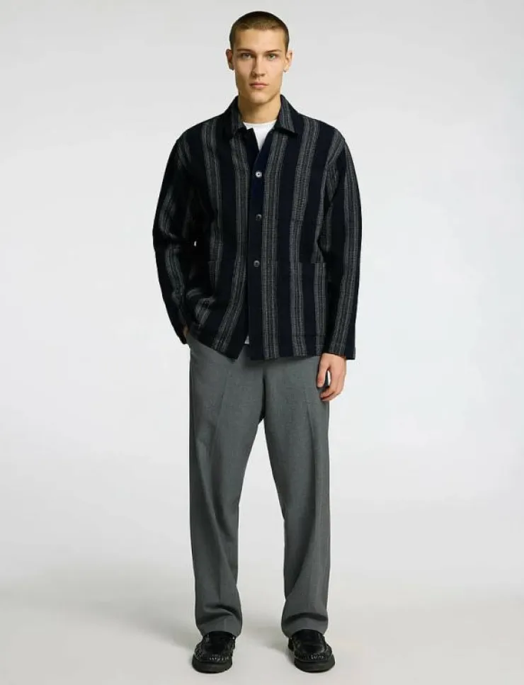 Selected Overshirts|SLHTONY WAFFLE STRIPE OVERSHIRT - Jackor & rockar