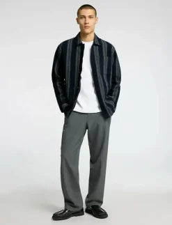 Selected Overshirts|SLHTONY WAFFLE STRIPE OVERSHIRT - Jackor & rockar