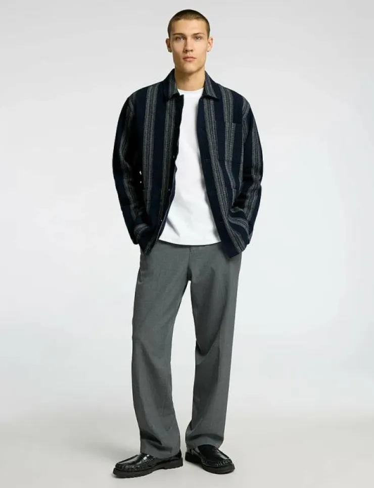 Selected Overshirts|SLHTONY WAFFLE STRIPE OVERSHIRT - Jackor & rockar