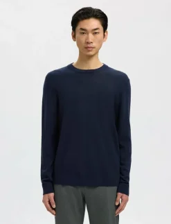 Selected SLHTRAY LS KNIT MERINO CREW NECK NOOS - Rundhalsad| Stickat