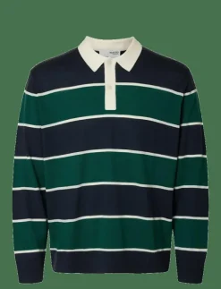 Selected Pikéer|SLHTRAY LS KNIT MERINO RELAXED POLO - Långärmade pikéer