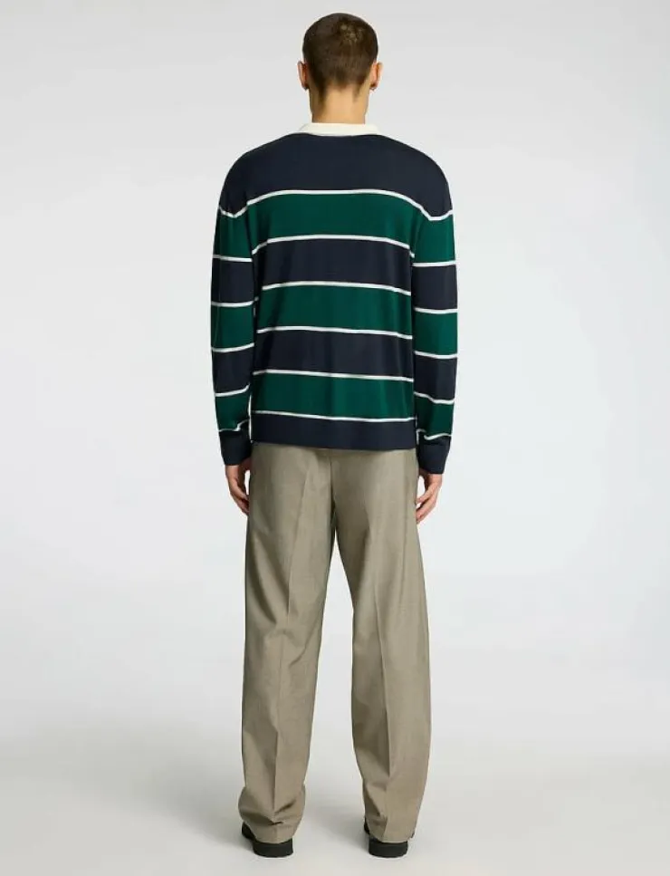 Selected Pikéer|SLHTRAY LS KNIT MERINO RELAXED POLO - Långärmade pikéer