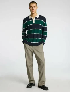 Selected Pikéer|SLHTRAY LS KNIT MERINO RELAXED POLO - Långärmade pikéer