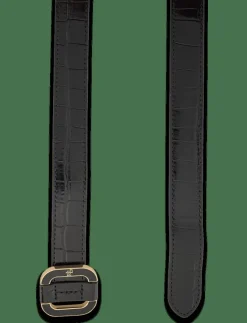 Kvinnor Lauren Ralph Lauren Bälten|Slide-Buckle Croc-Embossed Leather Belt - Skärp