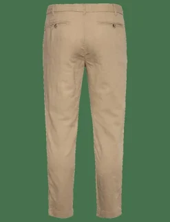 Mango Byxor|Slim-fit trousers with drawstring - Linnebyxor