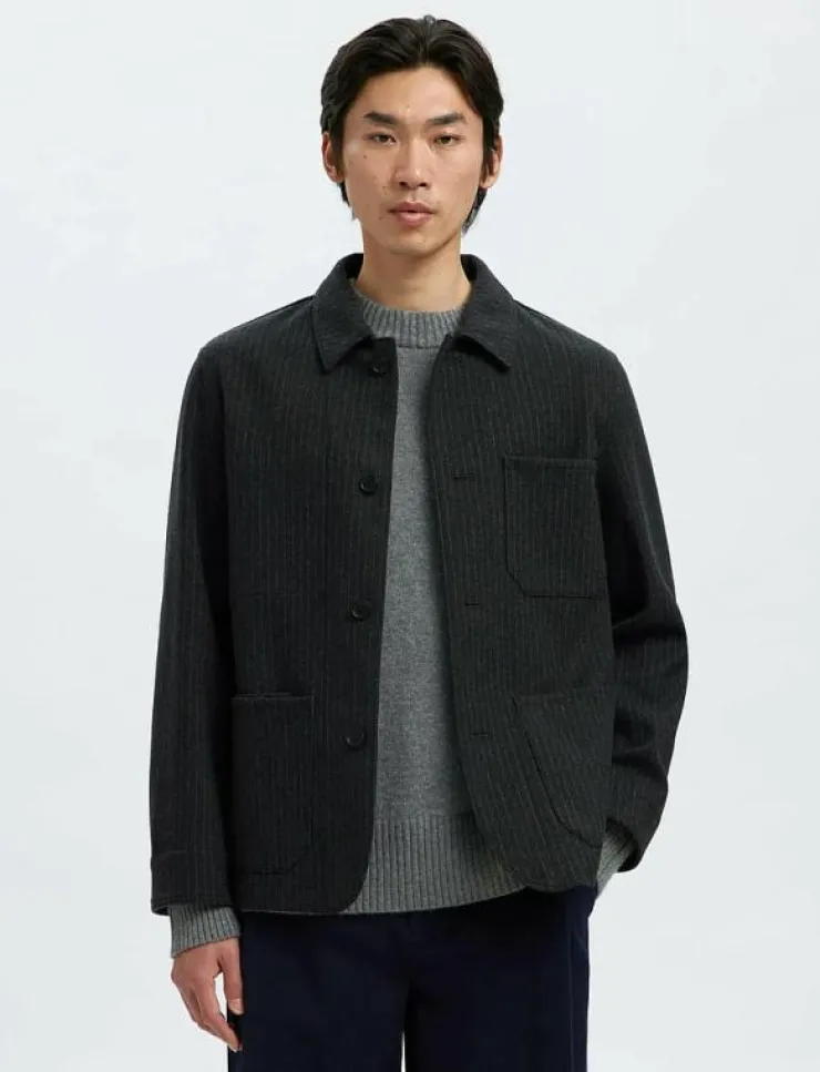 Selected SLM-LANDON WOOL BLEND HYBRID BLAZER NOOS - Enkelknäppta kavajer| Kostymer & Kavajer|Overshirts