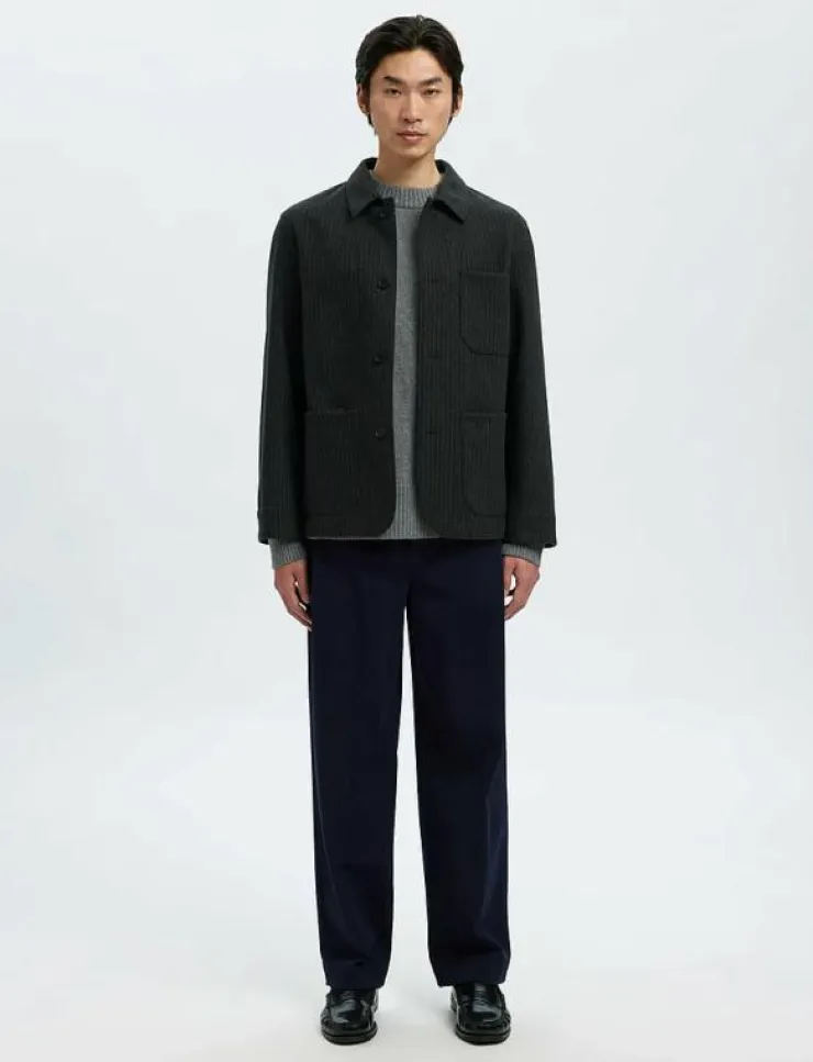 Selected SLM-LANDON WOOL BLEND HYBRID BLAZER NOOS - Enkelknäppta kavajer| Kostymer & Kavajer|Overshirts