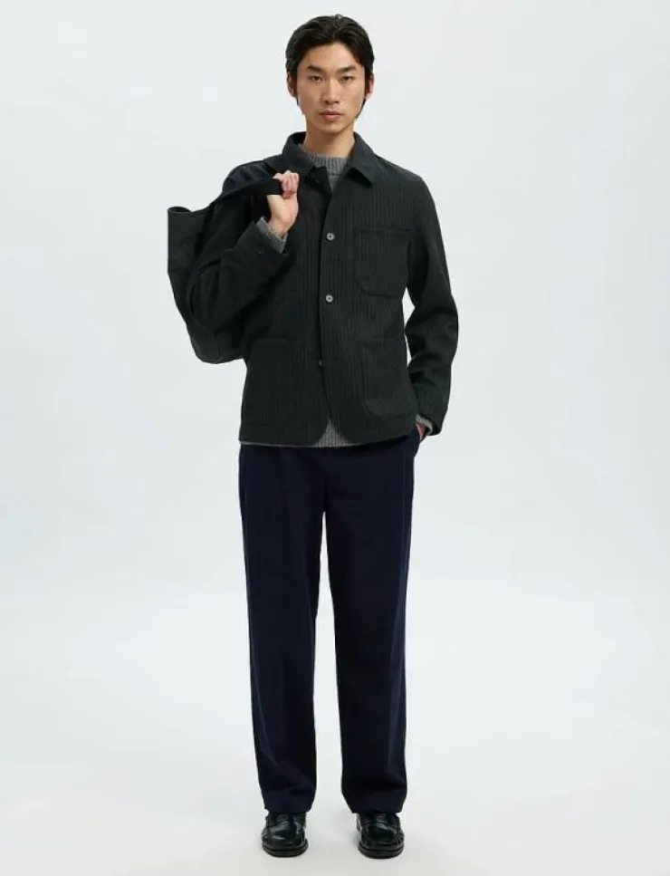 Selected SLM-LANDON WOOL BLEND HYBRID BLAZER NOOS - Enkelknäppta kavajer| Kostymer & Kavajer|Overshirts