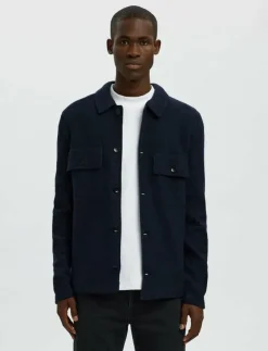 Selected Overshirts|Jackor & Rockar|SLMNEALY LS KNIT WORKWEAR CARDIGAN NOOS - Ulljackor