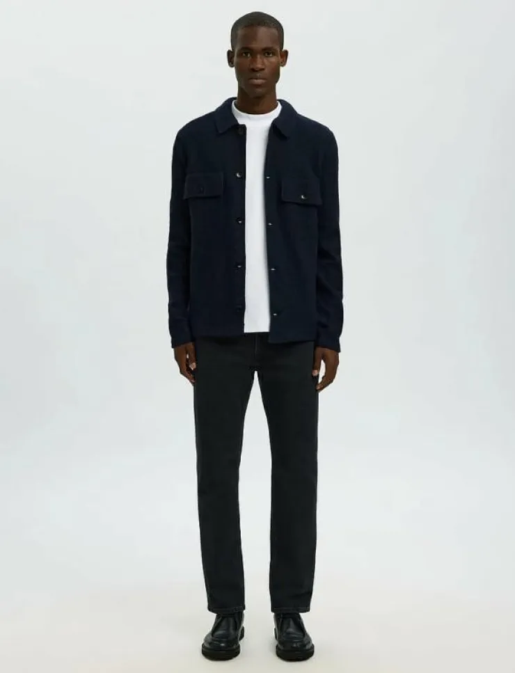 Selected Overshirts|Jackor & Rockar|SLMNEALY LS KNIT WORKWEAR CARDIGAN NOOS - Ulljackor