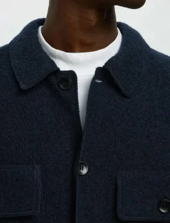 Selected Overshirts|Jackor & Rockar|SLMNEALY LS KNIT WORKWEAR CARDIGAN NOOS - Ulljackor