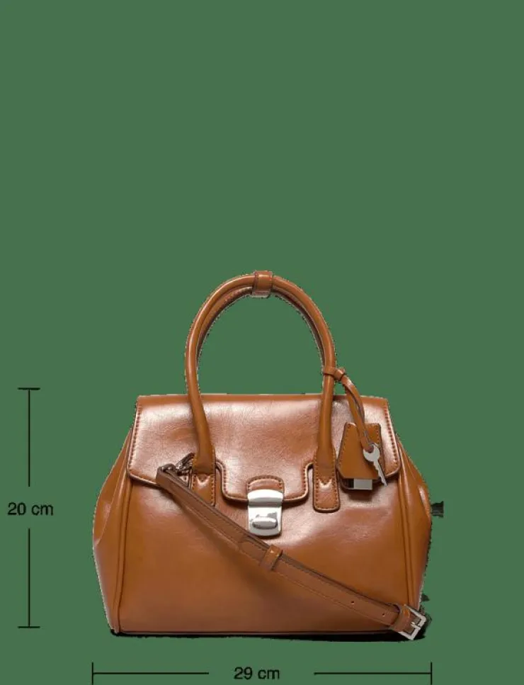 Mango Small city handbag with flap - Handväskor|Kvinnor Handväskor|Axelremsväskor