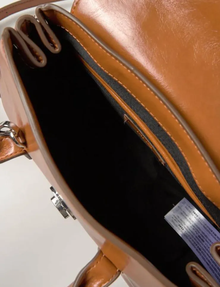 Mango Small city handbag with flap - Handväskor|Kvinnor Handväskor|Axelremsväskor