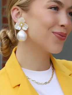 Kvinnor SNÖ of Sweden Smycken|SNÖ ICON flower ear - Onesize - Studs örhängen