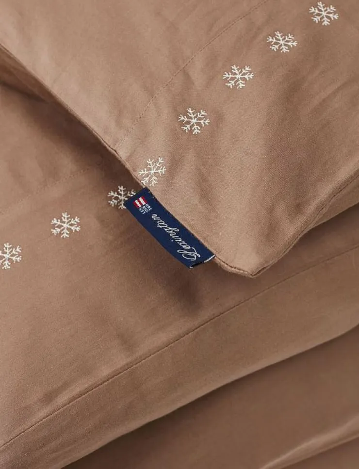 Lexington Home Snowflake Embroidered Cotton Sateen Set - Påslakanset| Sängtextilier