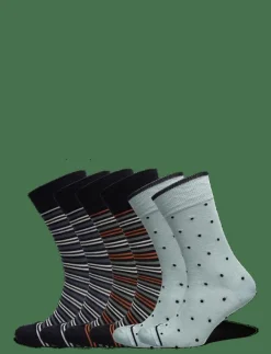 TOPECO Underkläder|SOCKS 6-P, BAMBOO, MULTI S24 6 PC/PACK - Vanliga strumpor