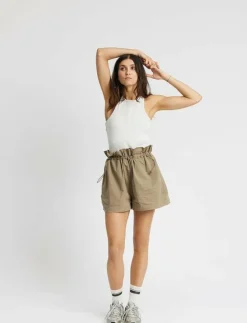Rethinkit Studios Soft Rib Top Key - Linnen|Kvinnor Toppar & T-Shirts