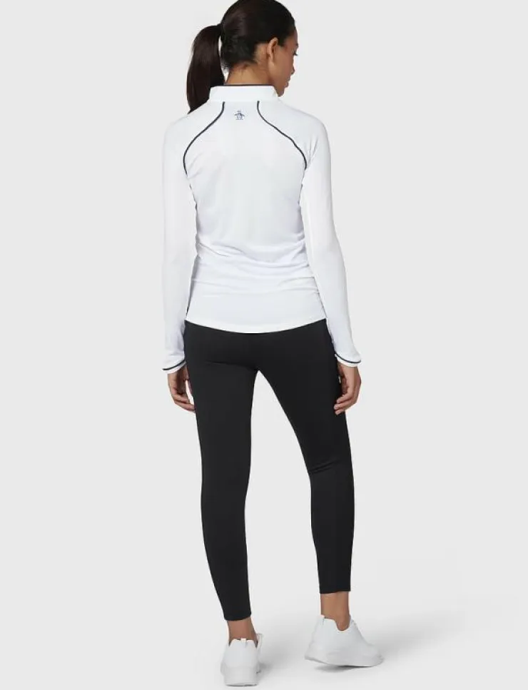 Kvinnor Original Penguin Golf Sweatshirts|SOLID 1/4 ZIP SUN PROTECTION TOP - Sweatshirts