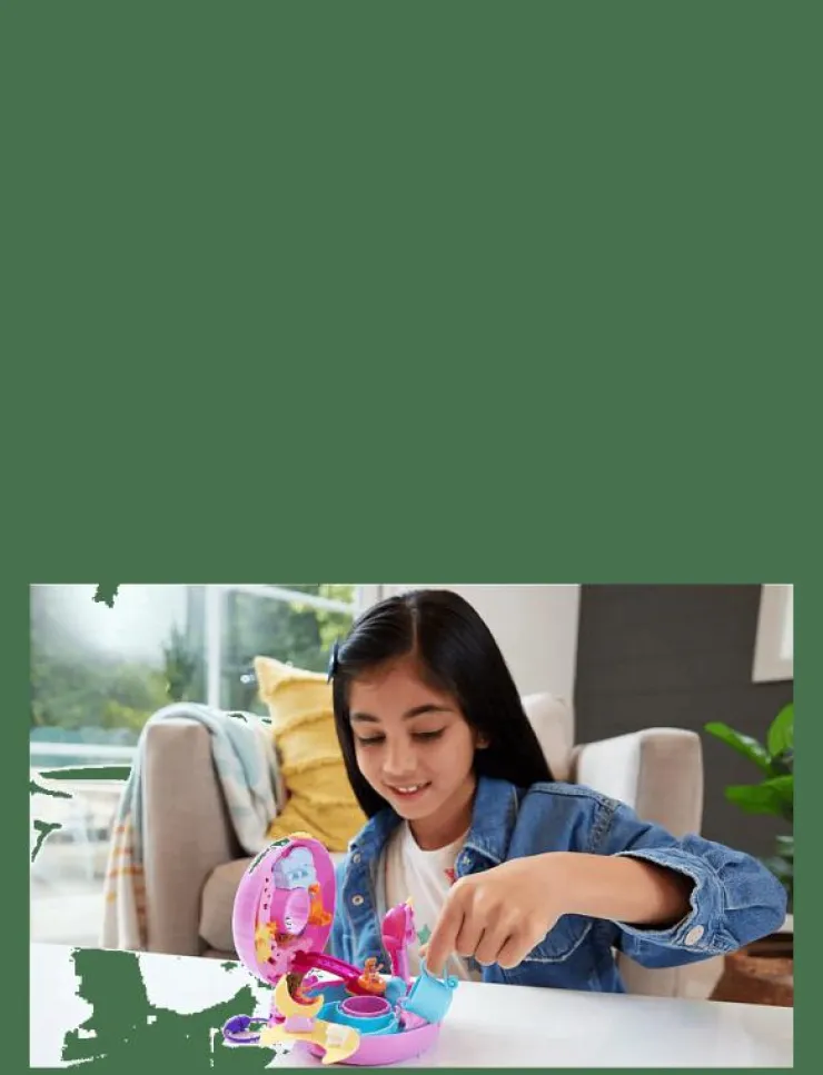 Polly Pocket SPARKLE COVE ADVENTURE Unicorn Floatie Compact - Film & Sagofigur|Barn Leksaksset & Leksaksfigurer