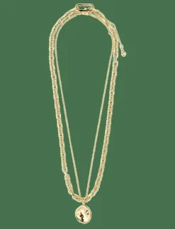 Pilgrim SPARKLE necklace 2-in-1 set, gold-plated - Halsband med hänge|Kvinnor Smycken|Smycken