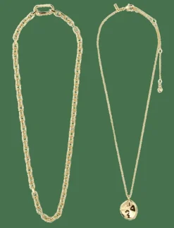 Pilgrim SPARKLE necklace 2-in-1 set, gold-plated - Halsband med hänge|Kvinnor Smycken|Smycken