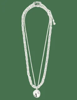 Pilgrim Smycken|SPARKLE necklace 2-in-1 set, silver-plated - Kedjehalsband