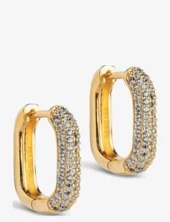 Kvinnor Enamel Copenhagen Smycken|Sparkling Square Hoops 15 mm - Hoops