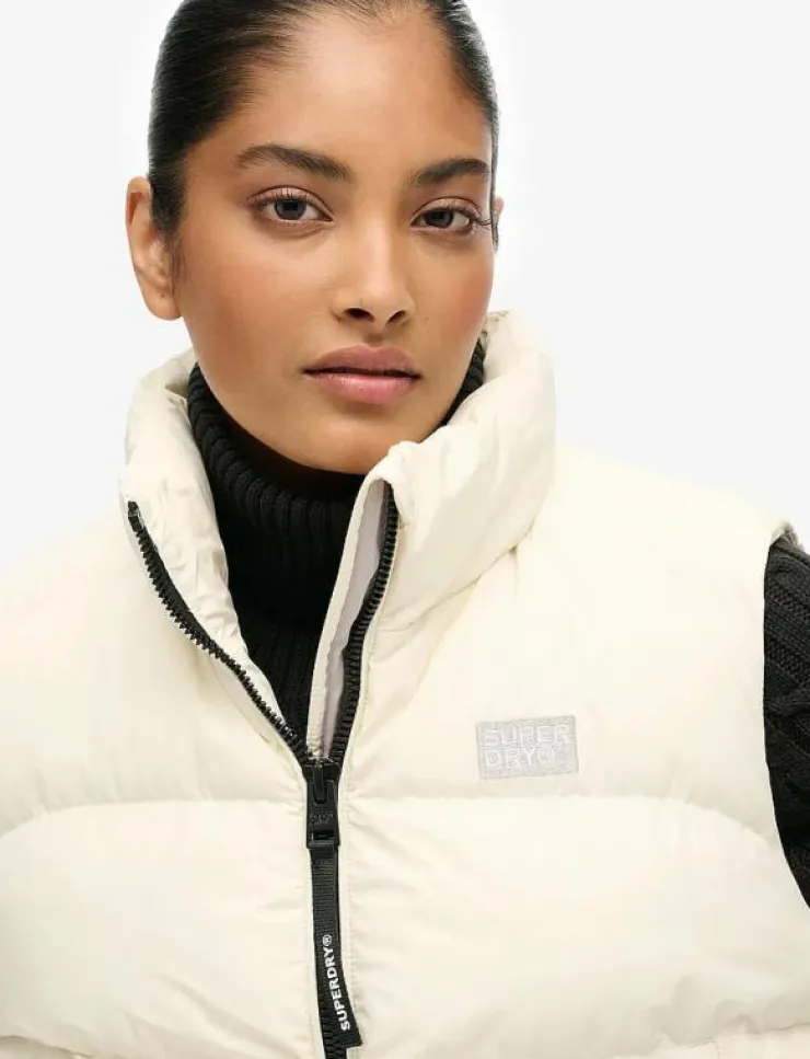 Kvinnor Superdry Västar|SPORTS PUFFER GILET - Vadderade västar