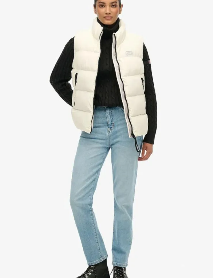 Kvinnor Superdry Västar|SPORTS PUFFER GILET - Vadderade västar