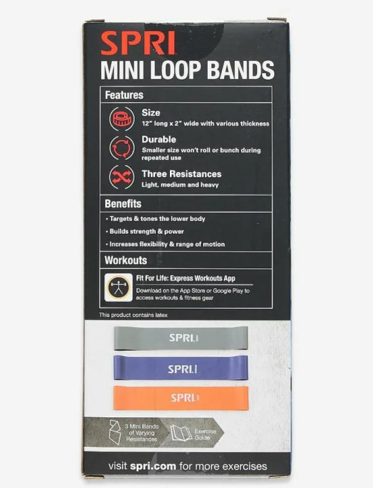 Kvinnor Spri Sportutrustning|Sportutrustning|MINI LOOP BANDS 3-PACK - Motståndsband