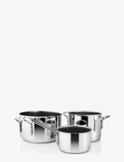 Eva Trio Stekpannor & Kokkärl|Stainless Steel Gryteset 3 st. keramisk Slip-Let® - Grytor