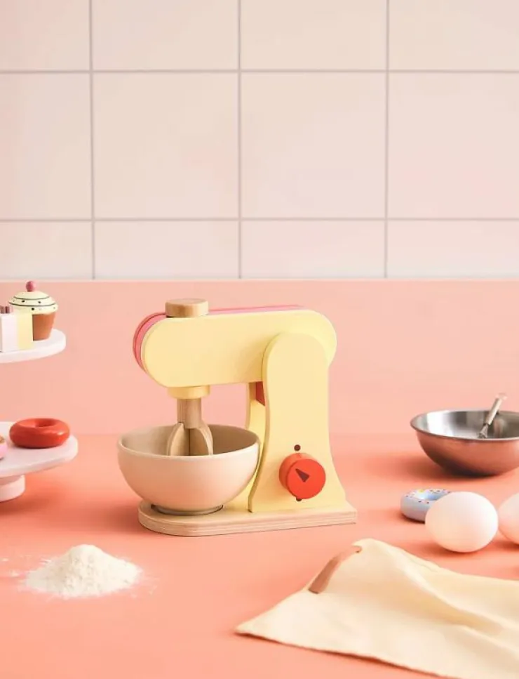 Barn Kid's Concept Leksakskök & Tillbehör|Stand mixer yellow KID'S HUB - Tillbehör till leksakskök