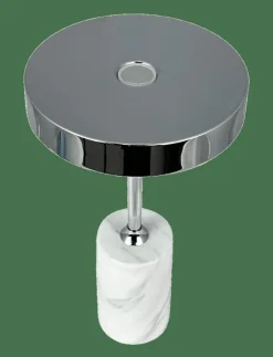 Dyberg Larsen Lampor|Starlight LED rechargeable table lamp chrome white marble - Bordslampor