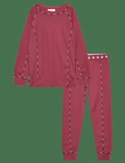 Barn COLD Set|Stars Merino Wool Set - Set med långärmad t-shirt