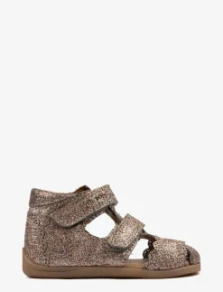 Pom Pom Starters Two Velcro Scalloped Sand - Sandaler|Barn Sandaler