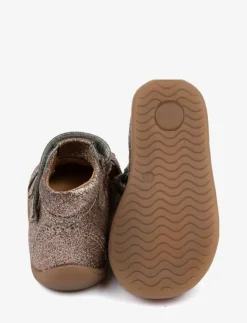 Pom Pom Starters Two Velcro Scalloped Sand - Sandaler|Barn Sandaler