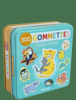 Barn Auzou Rita & Pyssla|Stickers in Metallic Box - Baby Animals - Klistermärken