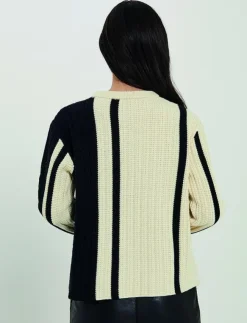 NORR Stilla blocking knit top - Stickat|Kvinnor Stickat