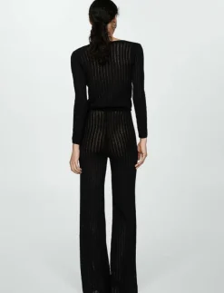 Mango Straight knitted trousers - Raka byxor|Kvinnor Byxor