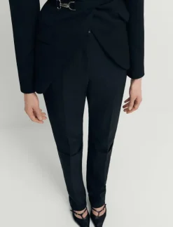 Kvinnor Mango Byxor|Straight pleated trousers - Raka byxor