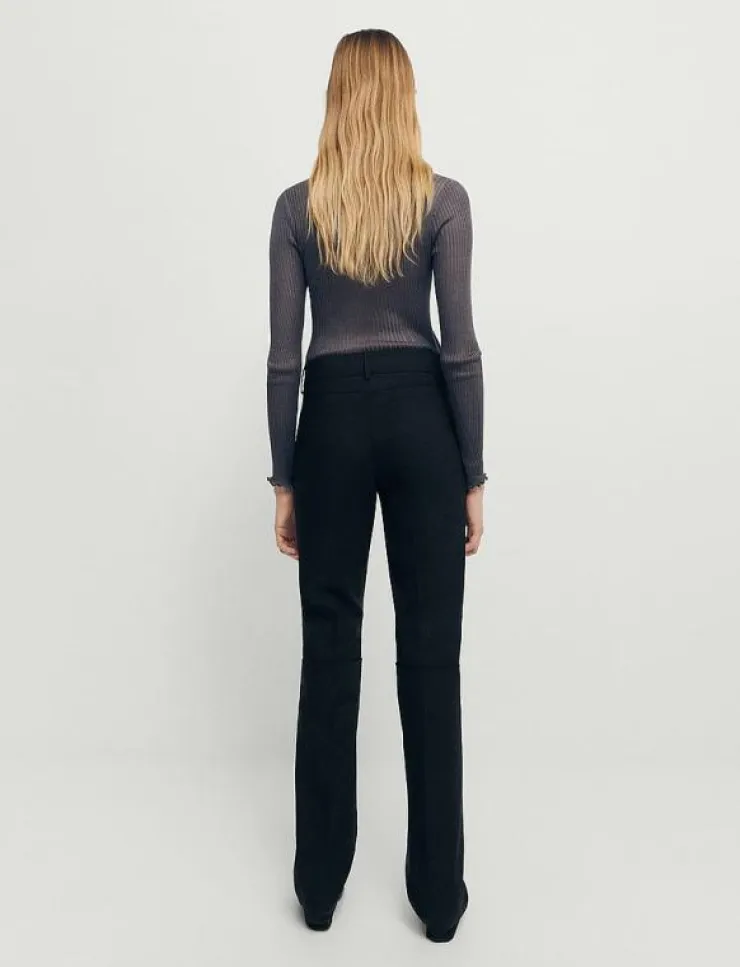 Kvinnor Mango Byxor|Straight pleated trousers - Raka byxor