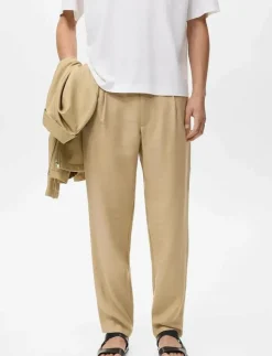 Mango Byxor|Straight-fit pleated trousers - Casual byxor