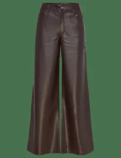 Mango Straight-leg faux-leather trousers - Skinnbyxor|Kvinnor Byxor