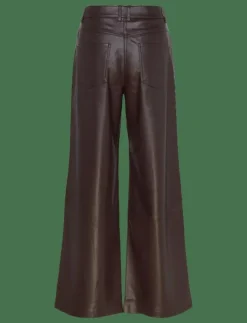 Mango Straight-leg faux-leather trousers - Skinnbyxor|Kvinnor Byxor