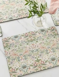 Morris & Co Strawberry Thief Large Placemats - set of 4 - Servering| Textilier